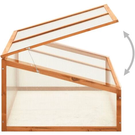 YOUTHUP Serre 100x65x40 Cm Bois De Sapin 6 YOUTHUP Serre 100x65x40 Cm Bois De Sapin – Image 4