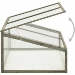 YOUTHUP Serre 100x65x40 Cm Bois De Sapin -France Serre de jardin Soldes 2022 51886120 4