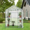 Serre De Jardin Hoorn En Acier Et PVC Avec étagères Intégrées 140 X 73 X 195 Cm [en.casa] -France Serre de jardin Soldes 2022 51903970 1