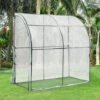 Serre De Jardin Adossée Juta En Acier Et PVC à Porte Zippée 100 X 200 X 215 Cm [en.casa] -France Serre de jardin Soldes 2022 51903992 1