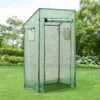 Serre De Tomates Marzano En Acier Et Polyéthylène à Porte Et 2 Fenêtres Zippée 100 X 60 X 143 - 174 Cm Vert [en.casa] -France Serre de jardin Soldes 2022 51903993 1