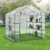 Serre De Jardin Grünau En Acier Et PVC Avec étagères Intégrées 200 X 200 X 220 Cm [en.casa] -France Serre de jardin Soldes 2022 51903998 1