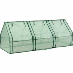 Châssis De Jardin Höflein à 3 Fenêtres En Acier Et Polyéthylène 240 X 90 X 90 Cm Vert [en.casa] -France Serre de jardin Soldes 2022 51904000 3