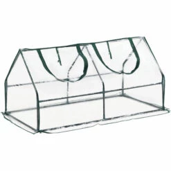 Châssis De Jardin Laubach à 2 Fenêtres En Acier Et PVC 120 X 60 X 60 Cm [en.casa] -France Serre de jardin Soldes 2022 51904001 3