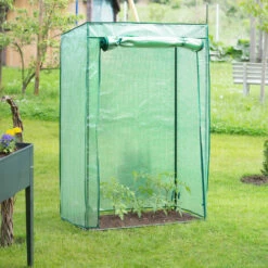 Relaxdays Serre De Jardin Tomate, Balcon, Protection, Bâche, HLP 150x100x50 Cm, Acier, PE, Vert -France Serre de jardin Soldes 2022 52199598 3