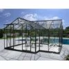 DANCOVER Kiosque De Jardin En Verre 16,8m², 4,45x4,45x 2,52m Avec Socle, Noir - Noir -France Serre de jardin Soldes 2022 52664422 1