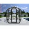 DANCOVER Kiosque De Jardin En Verre Hexagonale 7,2m², 3,04x2,63x2,73m Avec Socle, Noir - Noir -France Serre de jardin Soldes 2022 52664424 1