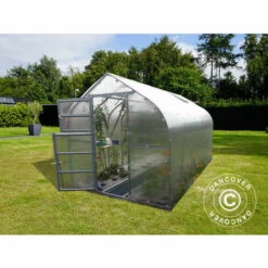 DANCOVER Serre En Polycarbonate TITAN Dome 320, 10m², 2,5x4m, Argent - Argenté -France Serre de jardin Soldes 2022 52664557 5