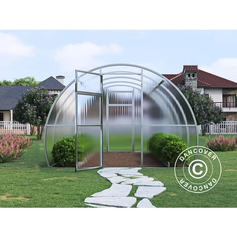 DANCOVER Serre En Polycarbonate, Strong NOVA 12m², 3x4m, Silver - Argenté 4 DANCOVER Serre En Polycarbonate, Strong NOVA 12m², 3x4m, Silver - Argenté – Image 2