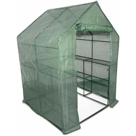 ALICE'S GARDEN Serre De Jardin Basilic 2m² Avec 8 étagères En Polyéthylène - Vert 3 ALICE'S GARDEN Serre De Jardin Basilic 2m² Avec 8 étagères En Polyéthylène - Vert