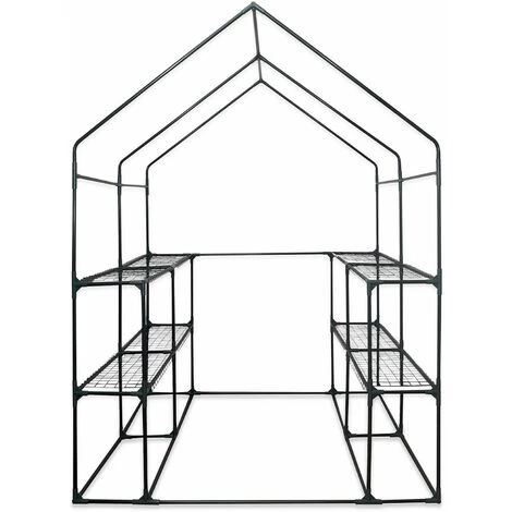 ALICE'S GARDEN Serre De Jardin Basilic 2m² Avec 8 étagères En Polyéthylène - Vert 6 ALICE'S GARDEN Serre De Jardin Basilic 2m² Avec 8 étagères En Polyéthylène - Vert – Image 4