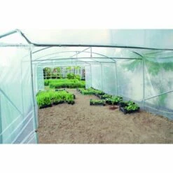 ATOUT LOISIR Serre Tunnel Deschamps Pieds Droits Larg 4 M Pas à 2 M, L 4 M, Type 200 Microns Incolore Plasticlair , Façade Pas De Façade Ni De Porte, Support De Culture Non -France Serre de jardin Soldes 2022 53327690 3