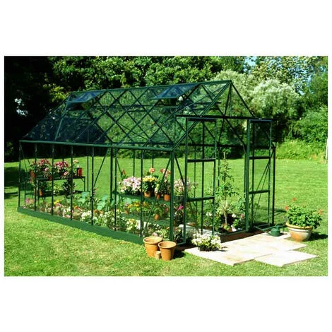 HALLS Serre En Verre Trempé Magnum 148 - 11.50 M², Couleur Silver, Base Sans Base - Silver 4 HALLS Serre En Verre Trempé Magnum 148 - 11.50 M², Couleur Silver, Base Sans Base - Silver – Image 2