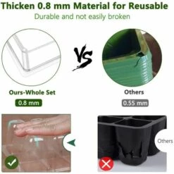 HKLFFJA Mini Plantes Serre, 20 étiquettes, 2 Outils,10 Pièces 120 Cellules Intérieure Plateau Semis Avec Couvercles Rehaussés, Boîte De Plantation De Semis Durable 10 HKLFFJA Mini Plantes Serre, 20 étiquettes, 2 Outils,10 Pièces 120 Cellules Intérieure Plateau Semis Avec Couvercles Rehaussés, Boîte De Plantation De Semis Durable -France Serre de jardin Soldes 2022 53555602 4