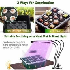 HKLFFJA Mini Plantes Serre, 20 étiquettes, 2 Outils,10 Pièces 120 Cellules Intérieure Plateau Semis Avec Couvercles Rehaussés, Boîte De Plantation De Semis Durable 11 HKLFFJA Mini Plantes Serre, 20 étiquettes, 2 Outils,10 Pièces 120 Cellules Intérieure Plateau Semis Avec Couvercles Rehaussés, Boîte De Plantation De Semis Durable -France Serre de jardin Soldes 2022 53555602 5