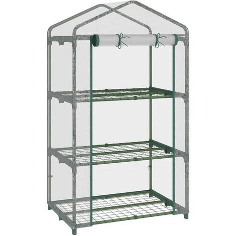 Outsunny Serre De Jardin Balcon étagère Serre 3 Niveaux Dim. 69L X 49l X 125H Cm Métal Thermolaqué Vert PVC Haute Densité Transparent - Vert 3 Outsunny Serre De Jardin Balcon étagère Serre 3 Niveaux Dim. 69L X 49l X 125H Cm Métal Thermolaqué Vert PVC Haute Densité Transparent - Vert