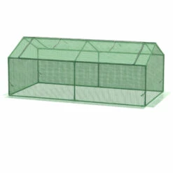 Outsunny Mini Serre De Jardin Serre à Tomates 1,8L X 0,9l X 0,7H M Métal Thermolaqué PE Haute Densité Fenêtre Moustiquaire Intégrées Vert -France Serre de jardin Soldes 2022 53591962 5
