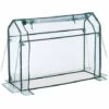 Relaxdays Serre De Jardin Avec Bâche En PVC, Porte Enroulable, HxLxP : 92x124x42 Cm, Système D'emboîtement, Transparente -France Serre de jardin Soldes 2022 53753486 1