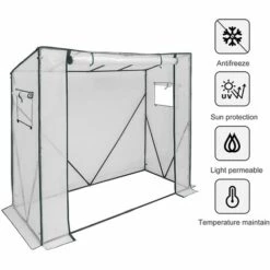 WOLTU Serre De Jardin Imperméable. Bâche PE Demi-translucide 130g/m2. 200x77x146/169cm -France Serre de jardin Soldes 2022 53818870 3