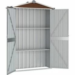 LANGRAY Abri De Jardin Marron 107,5x46x183 Cm Acier Galvanisé Maison & Jardin 9 LANGRAY Abri De Jardin Marron 107,5x46x183 Cm Acier Galvanisé Maison & Jardin -France Serre de jardin Soldes 2022 53826586 3