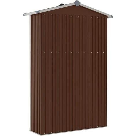 LANGRAY Abri De Jardin Marron 107,5x46x183 Cm Acier Galvanisé Maison & Jardin 6 LANGRAY Abri De Jardin Marron 107,5x46x183 Cm Acier Galvanisé Maison & Jardin – Image 4