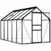 Hommoo Serre Avec Cadre De Base Anthracite Aluminium 5,89 M² 2 Hommoo Serre Avec Cadre De Base Anthracite Aluminium 5,89 M² -France Serre de jardin Soldes 2022 54167887 1