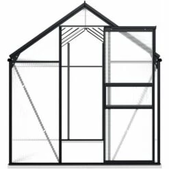 Hommoo Serre Avec Cadre De Base Anthracite Aluminium 5,89 M² -France Serre de jardin Soldes 2022 54167887 3