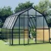 VidaXL Serre Avec Cadre De Base Anthracite 9,98 M² Aluminium - Anthracite -France Serre de jardin Soldes 2022 54342522 1