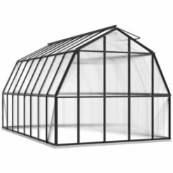 VidaXL Serre Avec Cadre De Base Anthracite 13,31 M² Aluminium - Anthracite -France Serre de jardin Soldes 2022 54342524 4