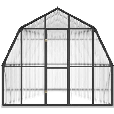 YOUTHUP Serre Avec Cadre De Base Anthracite 16,64 M² Aluminium - Anthracite 5 YOUTHUP Serre Avec Cadre De Base Anthracite 16,64 M² Aluminium - Anthracite – Image 3
