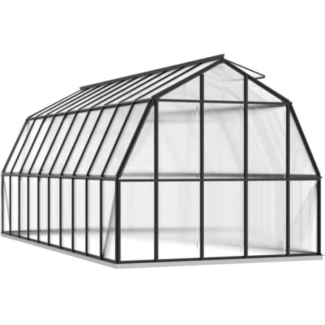 YOUTHUP Serre Avec Cadre De Base Anthracite 16,64 M² Aluminium - Anthracite 6 YOUTHUP Serre Avec Cadre De Base Anthracite 16,64 M² Aluminium - Anthracite – Image 4