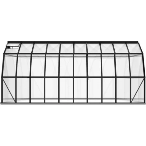 YOUTHUP Serre Avec Cadre De Base Anthracite 16,64 M² Aluminium - Anthracite 7 YOUTHUP Serre Avec Cadre De Base Anthracite 16,64 M² Aluminium - Anthracite – Image 5