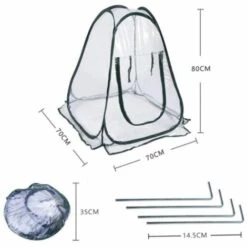 Mini Pop Up Serre,Triomphe Serre De Jardin Balcon, Mini-Tente De Serre, Serres De Culture En PVC De Intérieur Ou Extérieur, Tente Fleur Abri Pour Plantes De Jardin 70 X 70 X 80 Cm -France Serre de jardin Soldes 2022 54678088 2