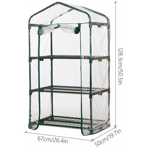 SUPERMARKET Mini Serre Balcon,Serre De Jardin Solide En PVC,Tissu Imperméable Transparent Amovible,pour La Plantation Intérieure Et Extérieure,Pot,Fleurs,Superma,(3 Couches) 4 SUPERMARKET Mini Serre Balcon,Serre De Jardin Solide En PVC,Tissu Imperméable Transparent Amovible,pour La Plantation Intérieure Et Extérieure,Pot,Fleurs,Superma,(3 Couches) – Image 2