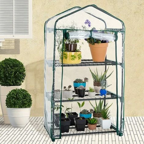SUPERMARKET Mini Serre Balcon,Serre De Jardin Solide En PVC,Tissu Imperméable Transparent Amovible,pour La Plantation Intérieure Et Extérieure,Pot,Fleurs,Superma,(3 Couches) 6 SUPERMARKET Mini Serre Balcon,Serre De Jardin Solide En PVC,Tissu Imperméable Transparent Amovible,pour La Plantation Intérieure Et Extérieure,Pot,Fleurs,Superma,(3 Couches) – Image 4