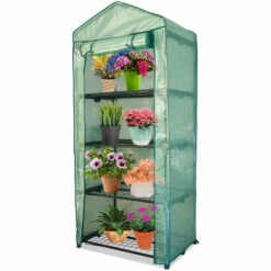 TolleTour Serre De Jardin, Fleurs Ou Légumes,70 X 50 X 160CM, Couverture Vert Translucide - Vert