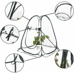 ZHUOXUAN Mini Serre Pop Up Grow House, Couverture De Serre Intérieure Extérieure En PVC, Petit Abri De Fleurs De Jardin Portable - 70 X 70 X 80 Cm -France Serre de jardin Soldes 2022 55313460 3