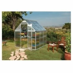 CHALET & JARDIN Serre En Polycarbonate Mythos - 3,5 M² - Avec Base