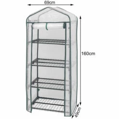 PETITES ECREVISSES Mini Serre De Jardin En PVC Avec 4 Étagères 69x49x160cm Pour Semis Fleurs Culture De Plantes - Blanc -France Serre de jardin Soldes 2022 55495832 2
