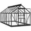 INLIFE Serre En Verre Anthracite 155x298x191 Cm Aluminium -France Serre de jardin Soldes 2022 55643843 1