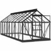 INLIFE Serre En Verre Anthracite 155x395,5x191 Cm Aluminium -France Serre de jardin Soldes 2022 55644014 1