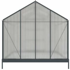 VENTE-UNIQUE.COM Serre De Jardin En Polycarbonate De 5,9 M² Avec Embase - Anthracite - ANISSA - Gris Anthracite -France Serre de jardin Soldes 2022 55881389 5