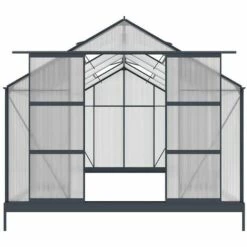 VENTE-UNIQUE.COM Serre De Jardin En Polycarbonate De 13 M² Avec Embase - Anthracite - KALIDA - Gris Anthracite -France Serre de jardin Soldes 2022 55882572 4