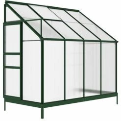 VENTE-UNIQUE.COM Serre De Jardin Adossée En Polycarbonate De 2,9m² Avec Embase - Vert - ZENAIS - Vert Sapin 9 VENTE-UNIQUE.COM Serre De Jardin Adossée En Polycarbonate De 2,9m² Avec Embase - Vert - ZENAIS - Vert Sapin -France Serre de jardin Soldes 2022 55884621 3