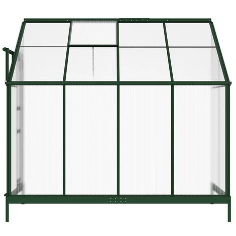 VENTE-UNIQUE.COM Serre De Jardin Adossée En Polycarbonate De 2,9m² Avec Embase - Vert - ZENAIS - Vert Sapin 6 VENTE-UNIQUE.COM Serre De Jardin Adossée En Polycarbonate De 2,9m² Avec Embase - Vert - ZENAIS - Vert Sapin – Image 4