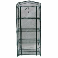 VENTE-UNIQUE.COM Mini Serre De Jardin Serre à Tomates Souple De 0,35 M² - Structure En Acier - TIGRIDIA - Vert -France Serre de jardin Soldes 2022 55884832 3