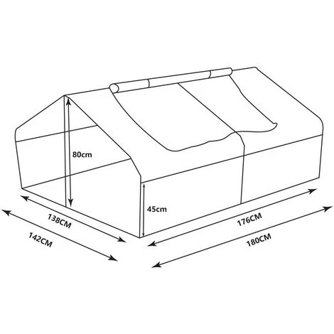 VENTE-UNIQUE.COM Mini Serre De Jardin Serre à Tomates De 2,56 M² - L180 X L142 X H80 Cm - GENTIANE - Vert 4 VENTE-UNIQUE.COM Mini Serre De Jardin Serre à Tomates De 2,56 M² - L180 X L142 X H80 Cm - GENTIANE - Vert – Image 2