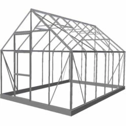 ATOUT LOISIR Serre De Jardin En Verre Trempé De 9.9m², Couleur Vert, Base Sans Base - Vert