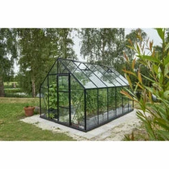 ATOUT LOISIR Serre De Jardin En Verre Trempé De 9.9m², Couleur Vert, Base Sans Base - Vert -France Serre de jardin Soldes 2022 56305357 3