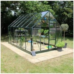 ATOUT LOISIR Serre De Jardin En Verre Trempé De 9.9m², Couleur Vert, Base Sans Base - Vert -France Serre de jardin Soldes 2022 56305357 4